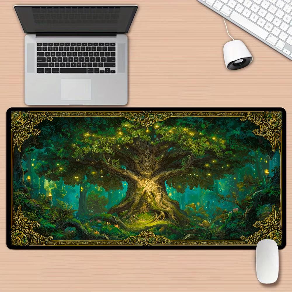 Giant tree of life large Mouse Pad Desk Mat NonSlip Durable Stitched Edge keyboard mouse mat Gaming mat mauspad