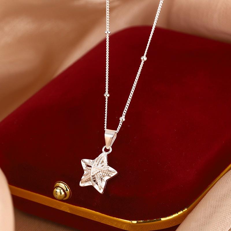 Womens Star Necklace Pendant Clavicle Chain Luxury Minimalist Fine Jewelry Fall Winter
