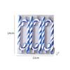 6pcs a Box Christmas Home Decorations Glitter Candy Cane Christmas Tree Decorations