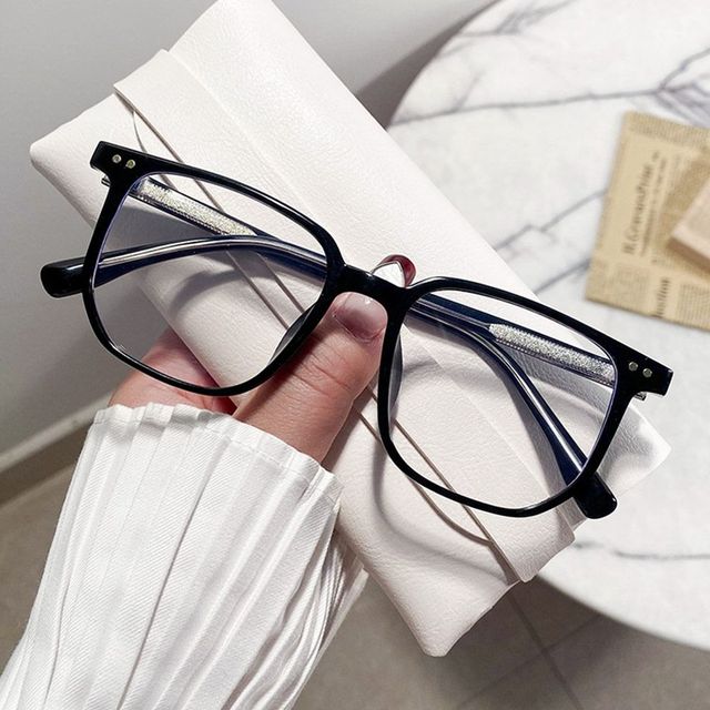 

Модные винтажные большие очки с защитой от синего света, офисные компьютерные очки, ультра легкие очки унисекс, женские и мужские игровые очки чёрный