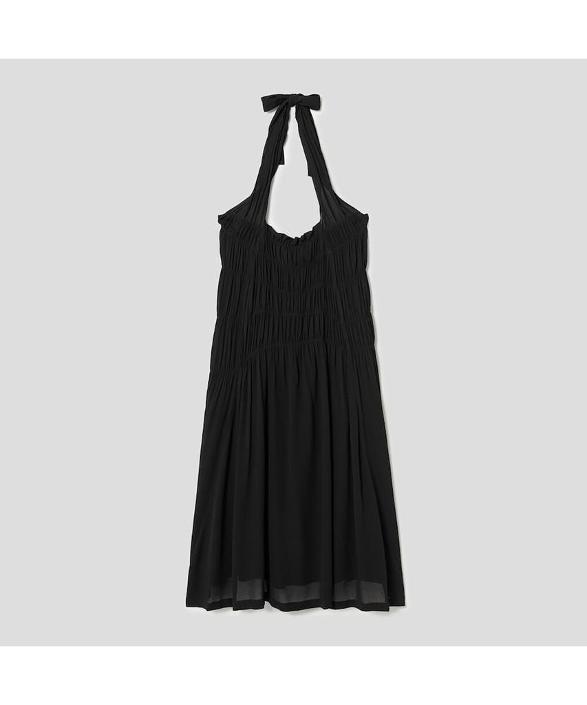 Anggae Halter Neck Long Dress Black