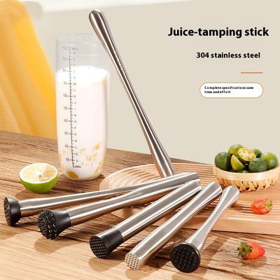 Lemon Hammer Stainless Steel Crushed Popsicle Fruit Tamper Bar Milk Tea Supplies Cocktail Ice Crusher Mixing Stick