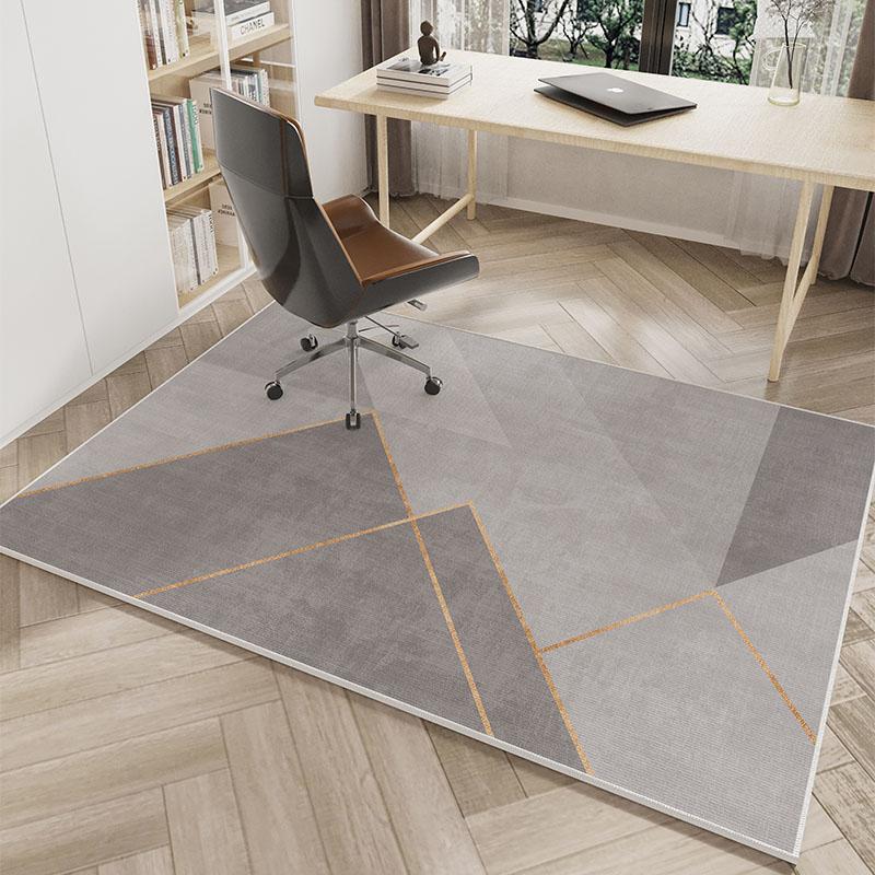 Modern Geometric Rug, Durable Non-Slip Living Room Mat, Dressing Room & Study Swivel Chair Floor Pad For Home Decor
