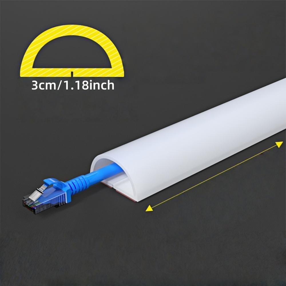 

1PC 1/2/3meters Cable Sleeve Arc Floor Cord Cover Self Adhesive Cable Protector Anti Extrusion Wiring Duct for Home Outdoor Wire 1m білий