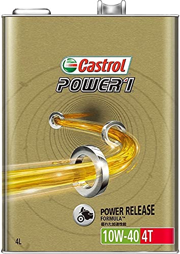 Castrol POWER1 4T 10W-40 MA2 4L Engine Oil, Semi-Synthetic, for Motorcycle 4-Cycle Engines