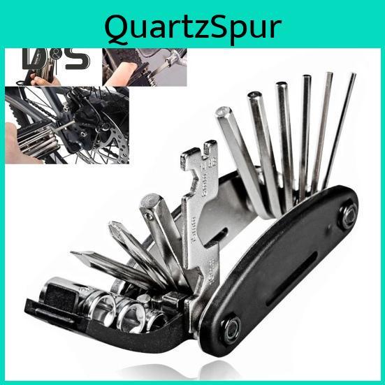 16in1 Kits Repair Bike Bicycle Multitool With Tire Levers Hex Spoke Wrench Foldable Multifunctional Accessories Set For Road Mountain Bike