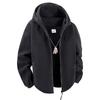 Lamb Fleece Jacket for Men In Autumn and Winter, Fashionable and Warm with Fleece Hooded Jacket, Fleece Jacket, Shaken Fleece Thick Cotton Jacket