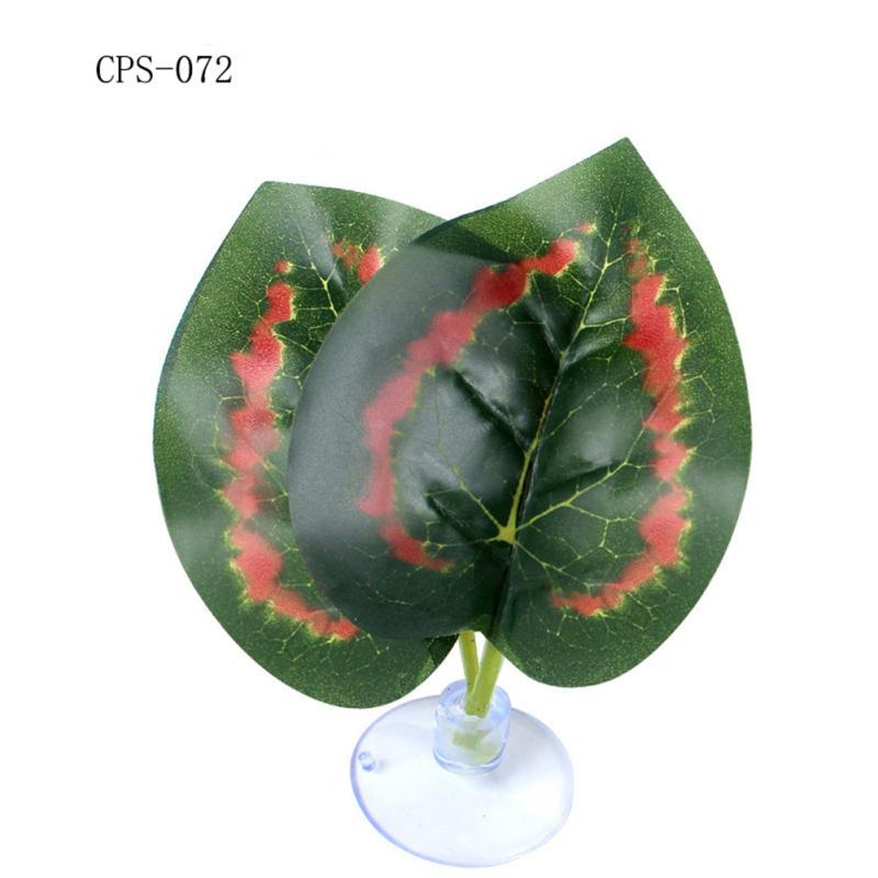 Landscaping Simulation Plant  Leaf With Suction Cup Landscaping Plant For Fish Tank