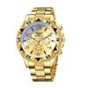 Men's Watch Blu-ray Glass Quartz Watch Classic Watch False Three-eye Digital Alloy Watch