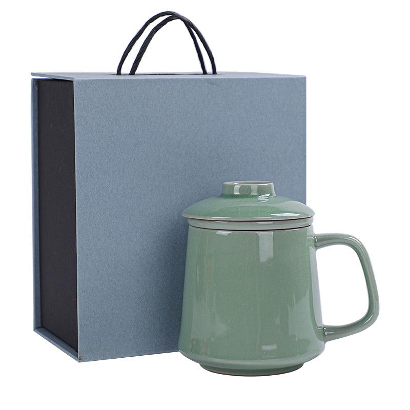 mug with lid cup summer ceramic office teacup simple coffee cup large capacity household water cup gift