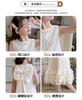Princess style sleeveless dress 2026 new girls' summer cake skirt with ruffled edges and thin lace stitching