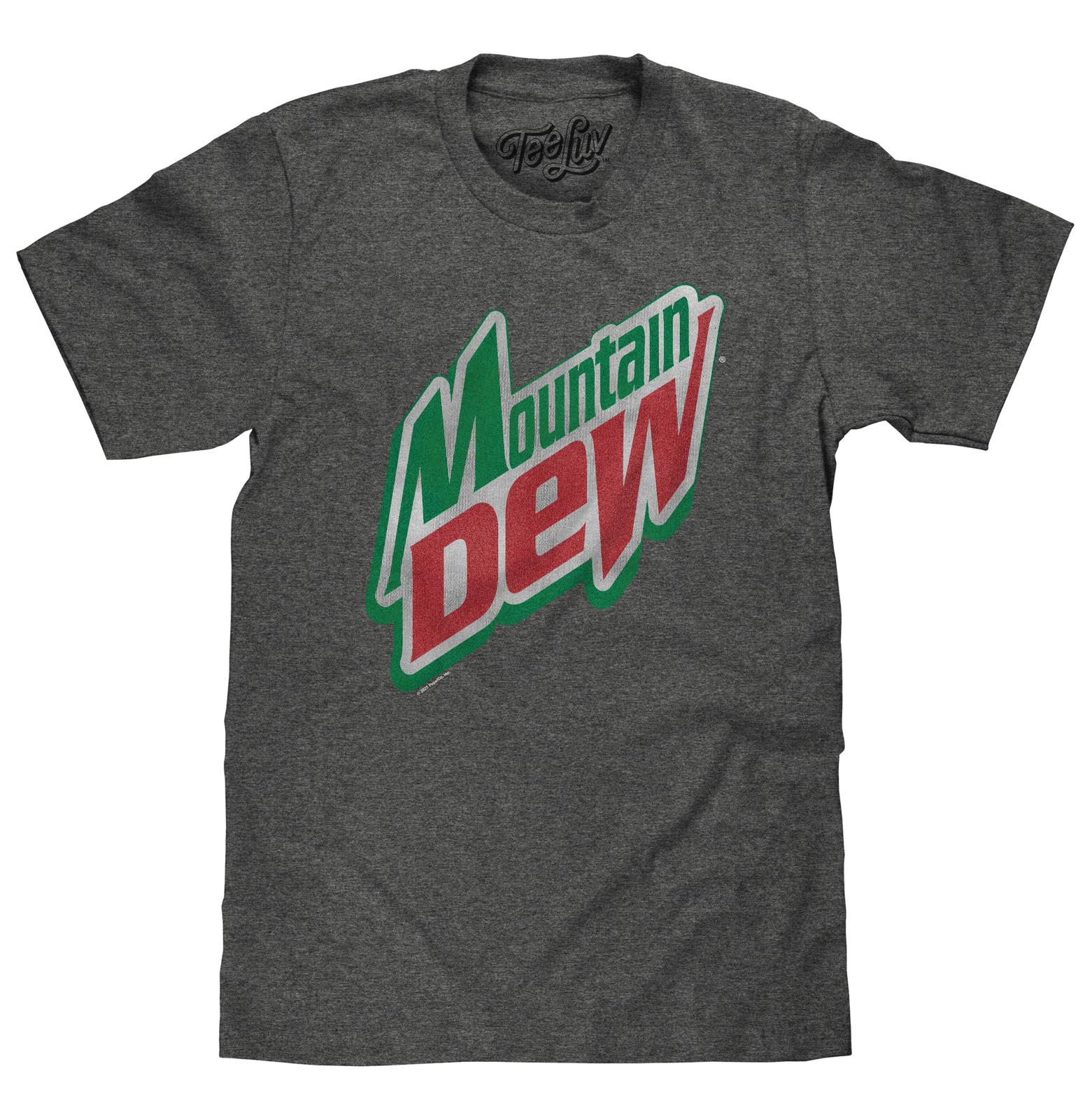Mountain Dew Logo Mens T Shirt Gray L