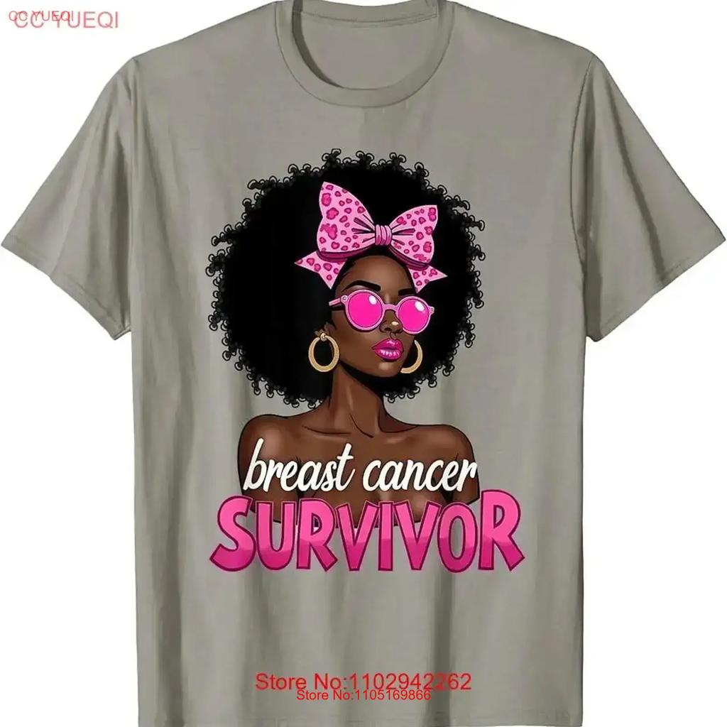Breast Cancer Survivor Afro Queen Melanin T Shirt Vintage Stylish Soft Slightly Designer Clothes Vintage Fashion