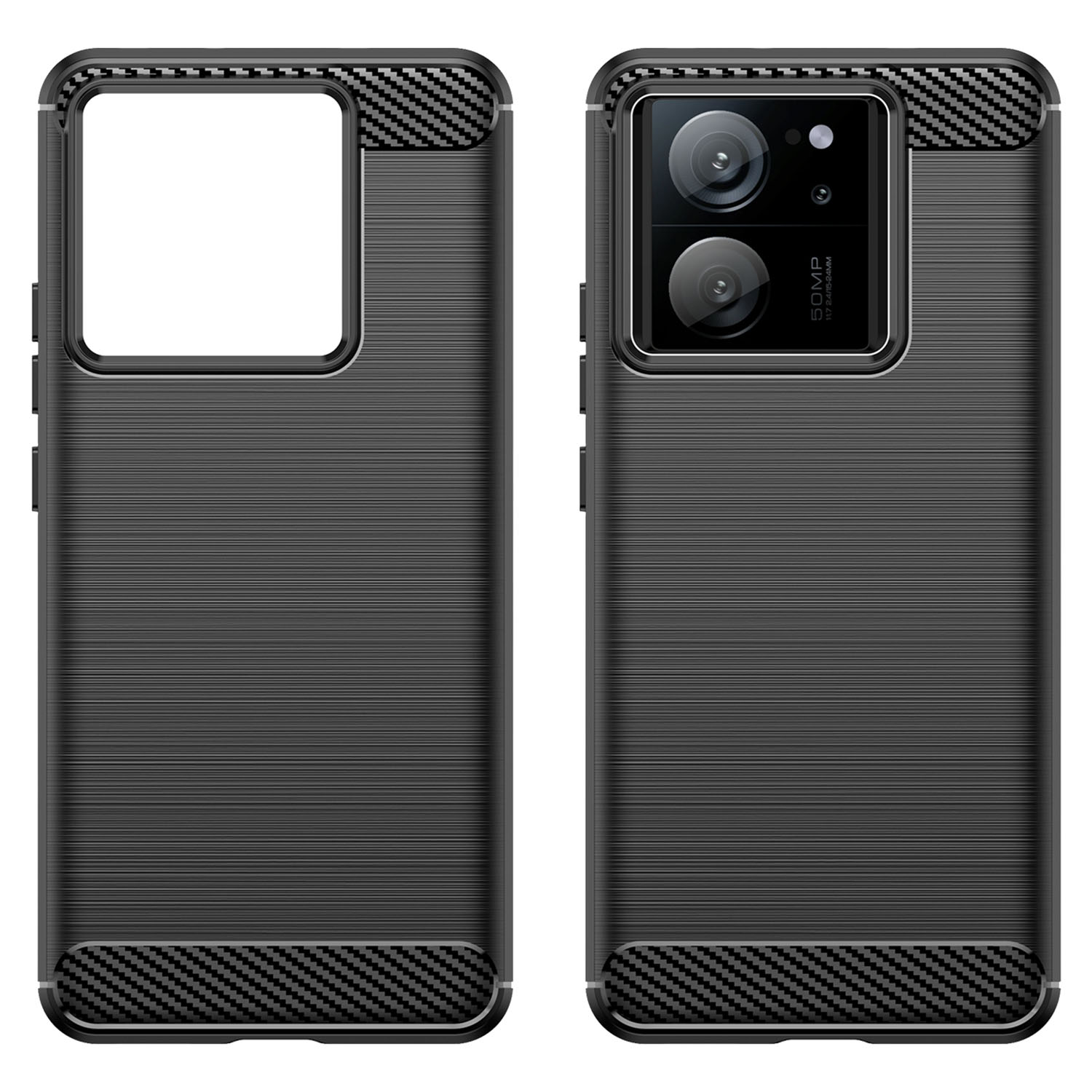 

TPU Shell for Xiaomi 13T/13T Pro Case Carbon Fiber Texture Phone Cover Black