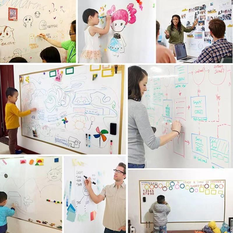 Sticker Soft Self-Adhesive White Board Kid Drawing Blackboard School Office Teaching Supplies Wall Magnetic Whiteboard