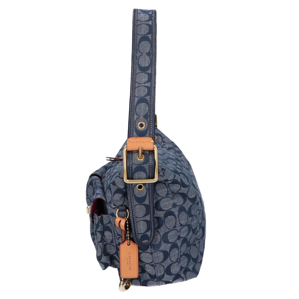 COACH [Excellent Condition] 3240 Signature Chambray Card Shoulder bag blueUsed