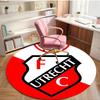 FC Utrecht Print Round Rug, Washable Floor Carpet, For Entryway Dorm Laundry Room Office Study, Home Decor Birthday Christmas Gift