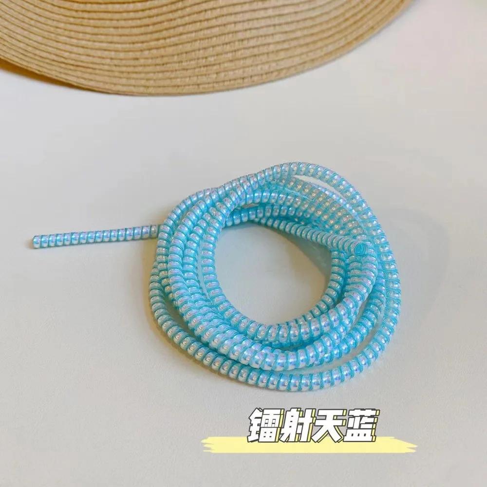 1.4M Colorful Spiral Charger Cable Cord Protector Universal Wrap Data Line Decoration Winder For iPhone Samsung Huawei Xiaomi