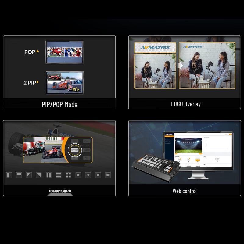 AVMATRIX Black Hornet 3 Pro Live Production Switcher