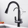 All-Copper 3-in-1 Pull-Out Kitchen Faucet with Hot, Cold, and Pure Water Options