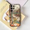Coffee Study Book illustration Phone Case For SamsungS25,24,21,22,23,30,Ultra,20,Plus,Fe,Lite,Note,10,9,Soft Black Cover