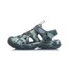 Li Ning Kids Outdoor Stream Hiking Sandals Kids Sandals Camouflage-Green YKKR012-7