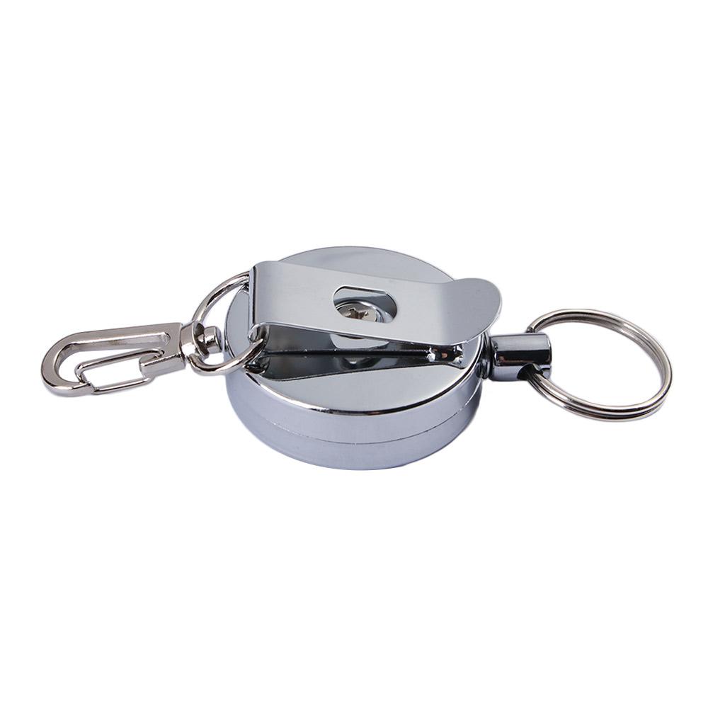 Rope Badge Reel Anti-lost Elastic Keychain Burglar Trinket ID Card Holder Safety Key Buckle