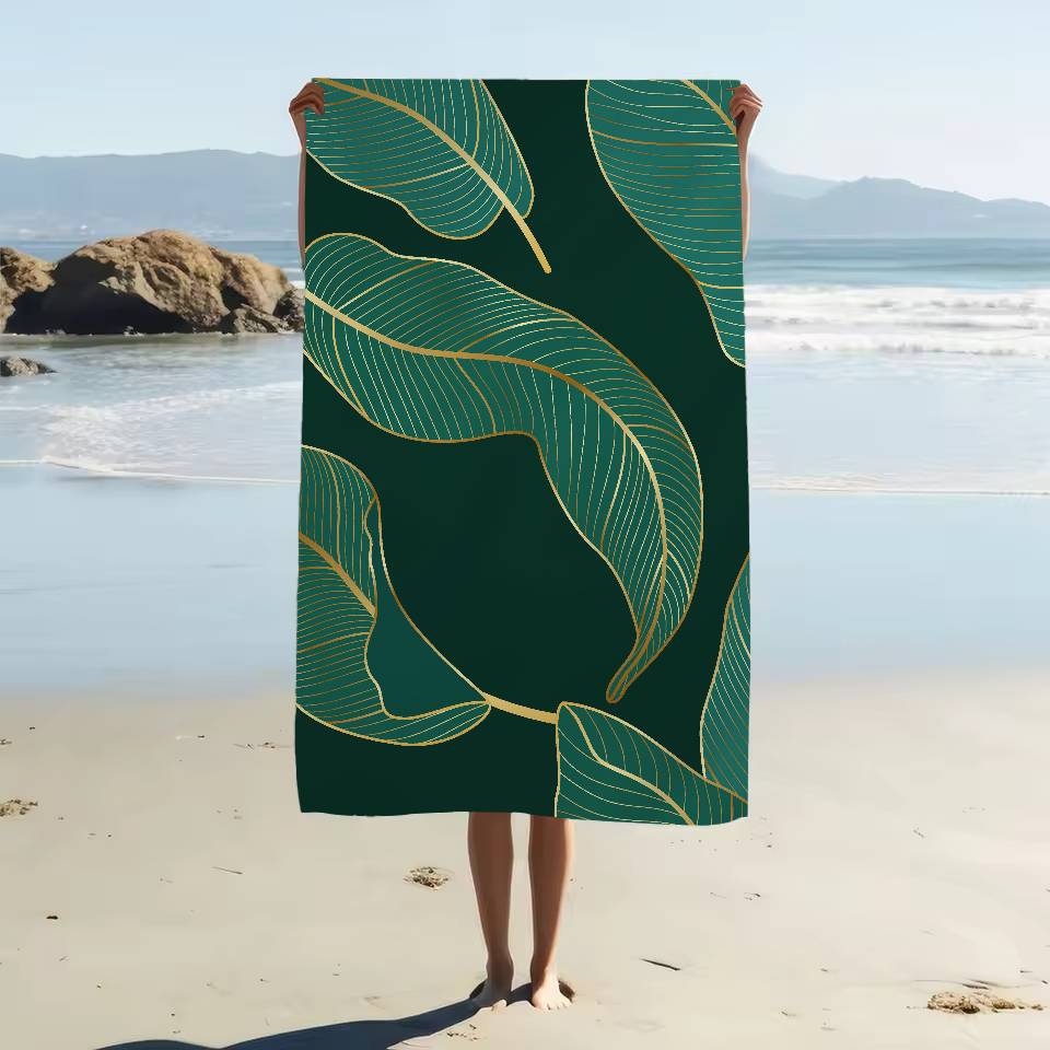 Tropical Plant Pattern Print Cartoon Beach Towel Cute Kawaii Room Decor Bath Girls Children Hand Towels For Bathroom Shower