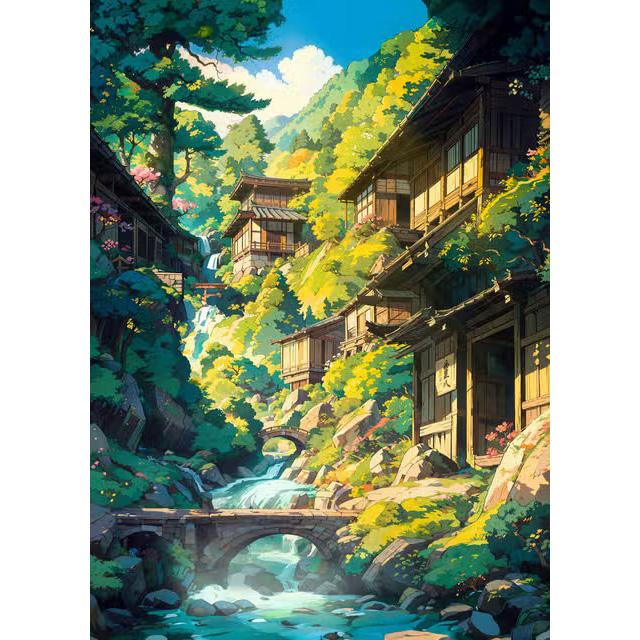 Anime Style Japanese Landscape Torii Prints Poster Canvas Painting Modern Wall Art Pictures For Living Room Bedroom Home Decor