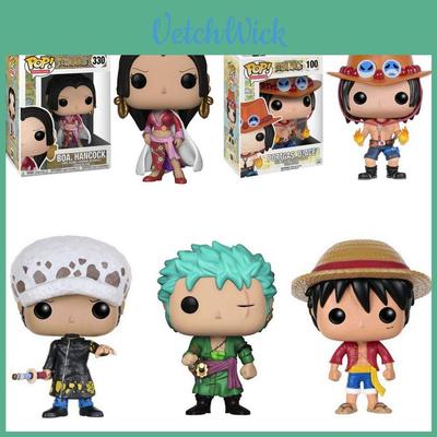 Figurines d'Action Pop Anime One Piece Ensemble Présentant Luffy Ace Law Zoro Parfait Pour les Collectionneurs