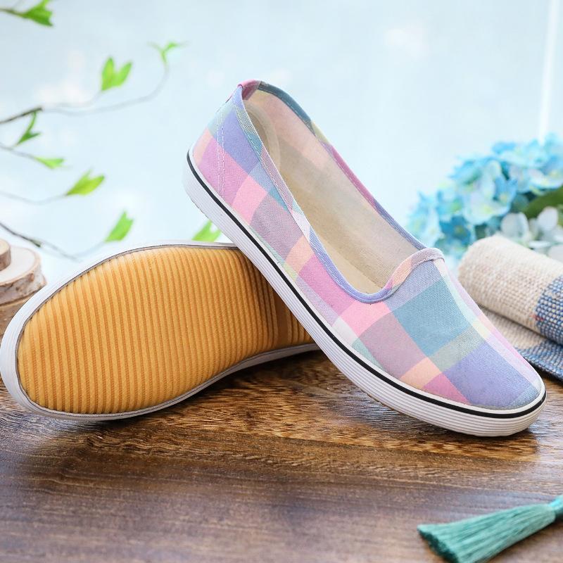Spring and Autumn New Cloth Shoes Non-slip Soft Sole Beef Tendon Sole Women's Canvas Shoes Single Shoes