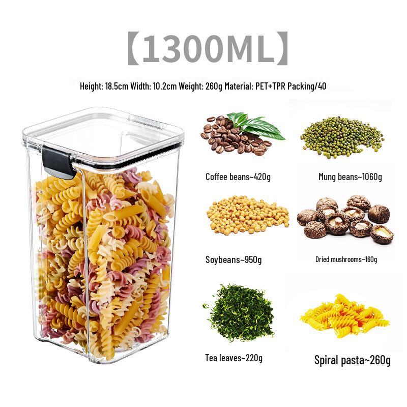 Floral Tea Box: Airtight 460ml Plastic Container with Four Compartments for Fresh, Food-Grade Storage.