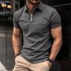 Fashion Casual Summer Polo Shirt Zip Pocket Men's Sports Polo Shirt
