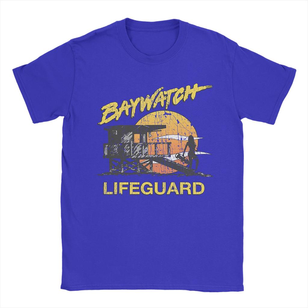Oversized T Shirt Summer Baywatch Lifeguard Sunset 1989 Hipster T Shirts Cotton Tshirt Men Aesthetic Short Sleeve Top Tees