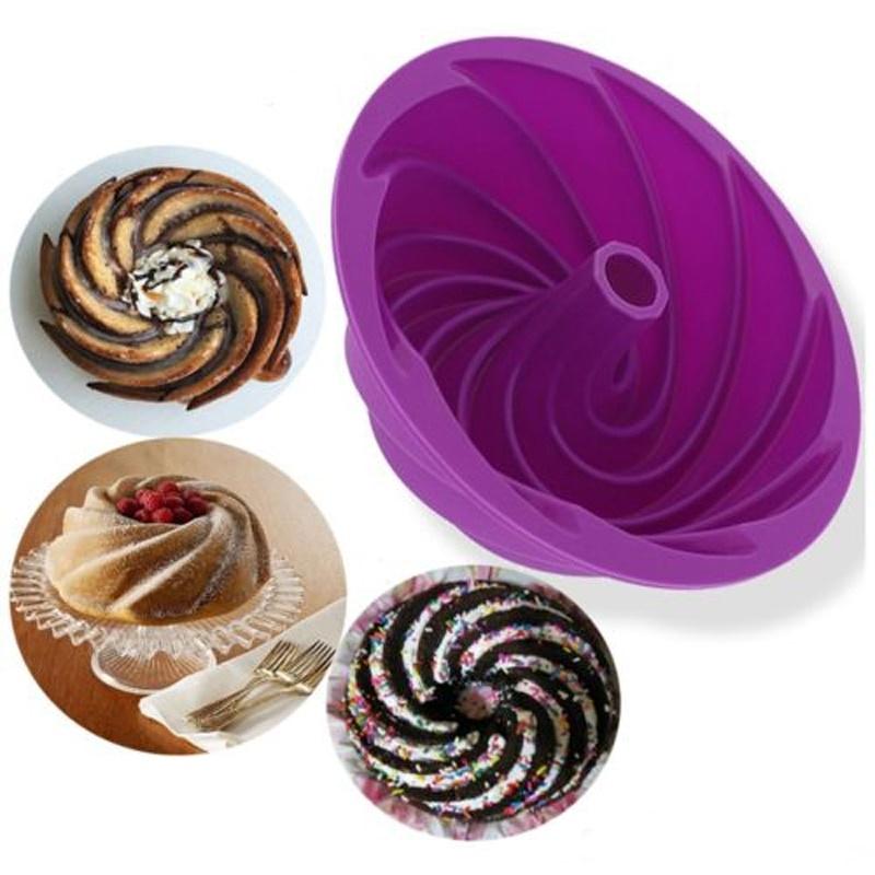 3D Big Swirl Shape silikonowe masło foremka do ciasta kuchnia narzędzia do pieczenia formy do ciasta foremka do pieczenia
