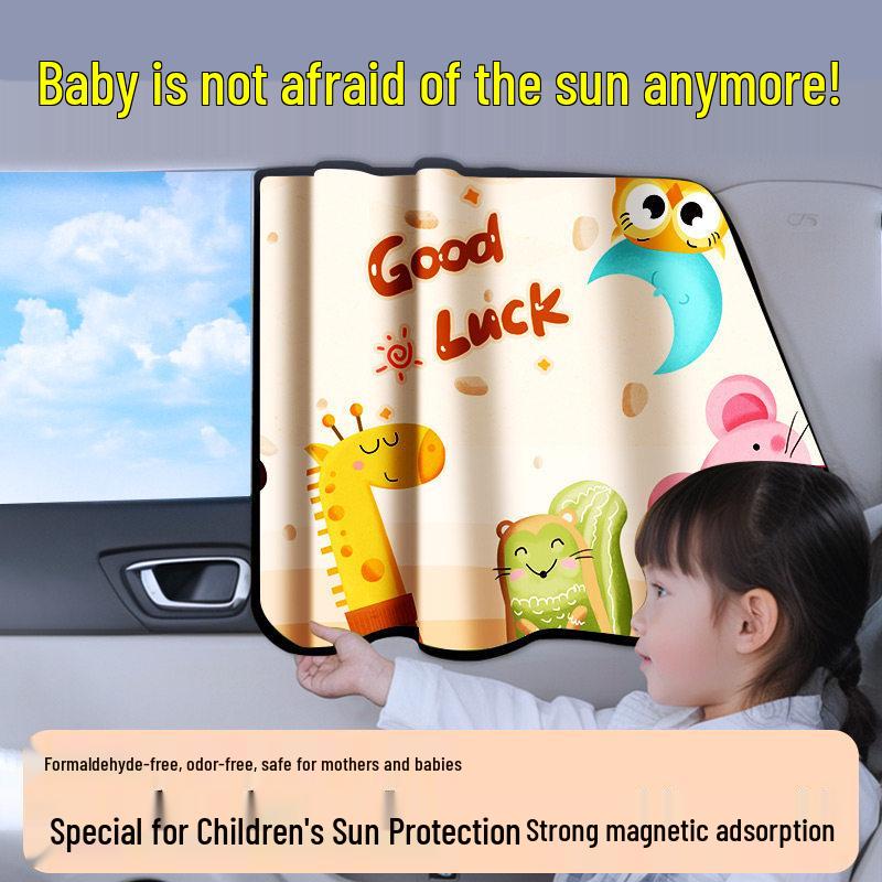 Children's Car Interior Sunshade Curtains for Rear Window