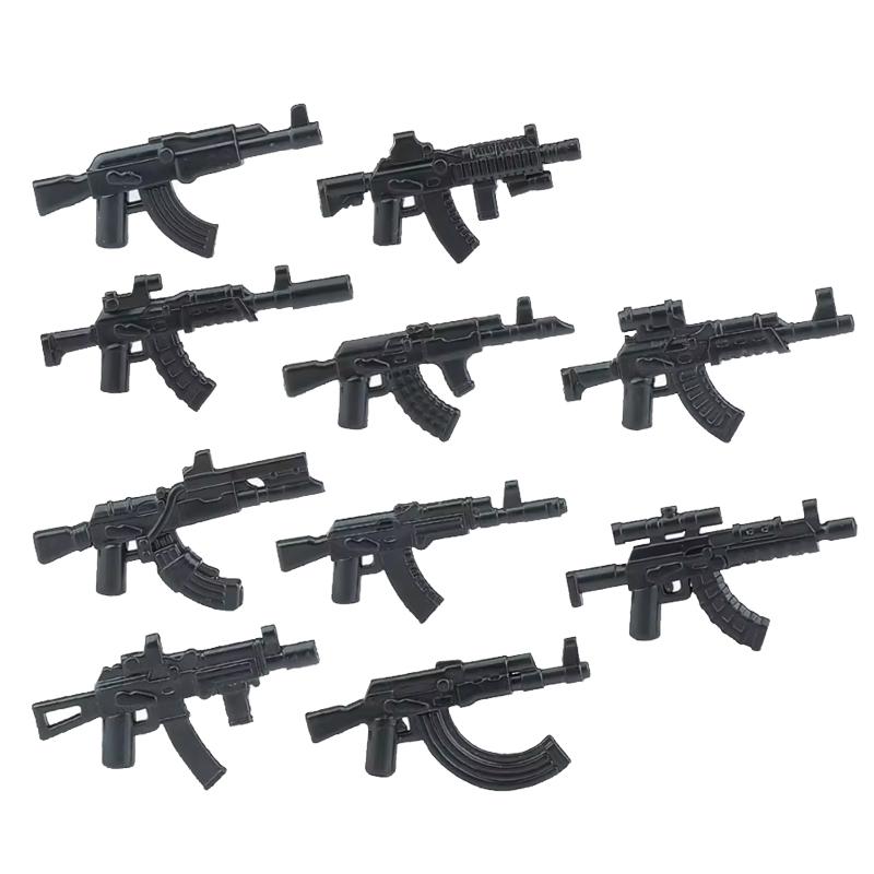 Blocuri de construcție militare din Al Doilea Război Mondial, figurine soldați, arme, echipamente, accesorii, Gatling M2 mitralieră grea, RPG, MOC, cărămizi mini