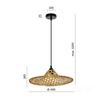 Boho Bamboo Hanging Lamp 40cm 1xE27