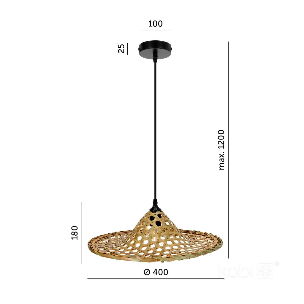 Boho Bamboo Hanging Lamp 40cm 1xE27