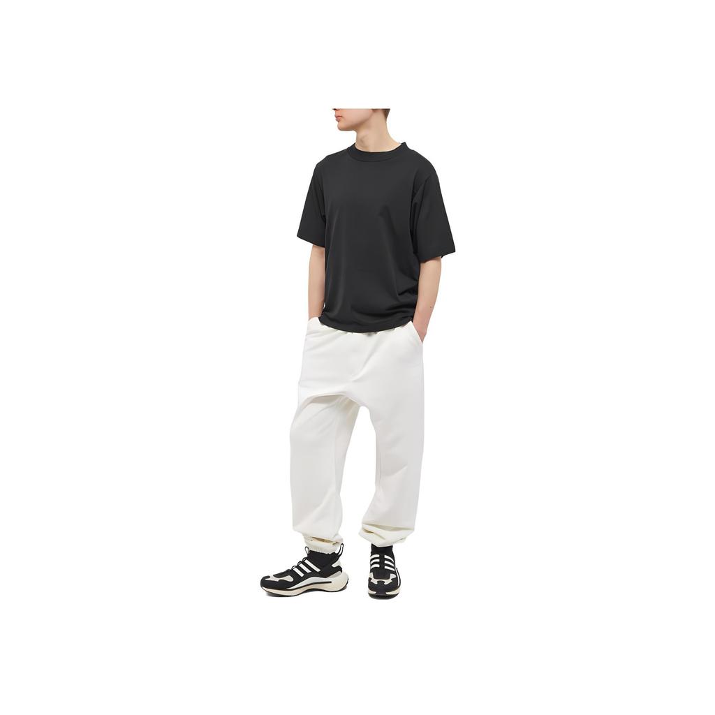 Y-3 Solid Color Drawstring Cuffed Casual Pants Men bottoms White IL1785