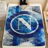 1PC Naples Football Print Flannel Blanket, High Quality Comfortable for All Seasons, Home Decor, Warmth and Comfort, Perfect for Christmas Gifts 96