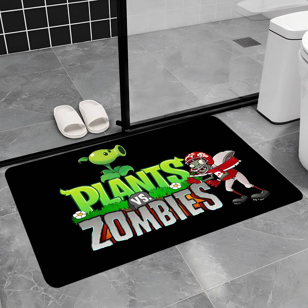 Classic Game P-Plants Vs Z-Zombies Hallway Carpet Non-Slip Laundry Room Mat Decor Balcony Child Living Room Bedside Area Rugs