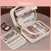 Pu Makeup Organizer With Multiple Compartments Waterproof Storage For Daily Use