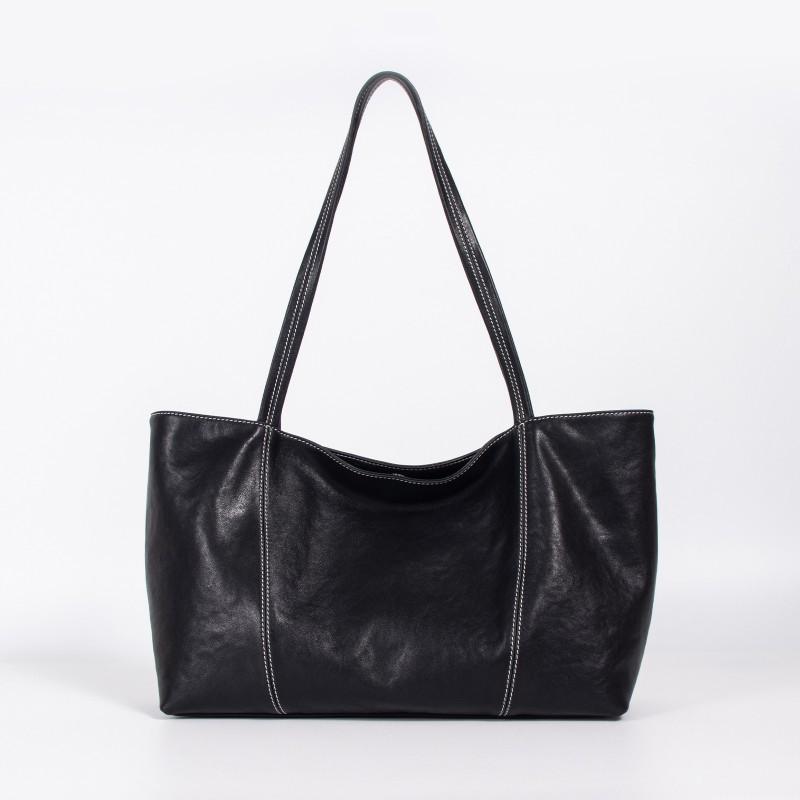 Vegetable Tanned Leather High-quality Tote Bag Women s New Large-capacity Computer Commuter Portable Shoulder 34x14x24cm