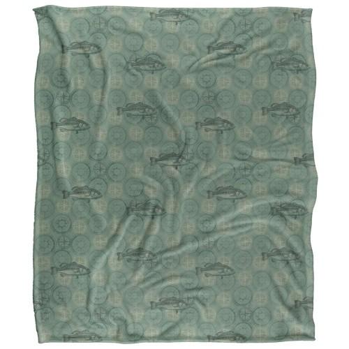 JQ Licensing Silky Compass Fishing Supersoft Blanket