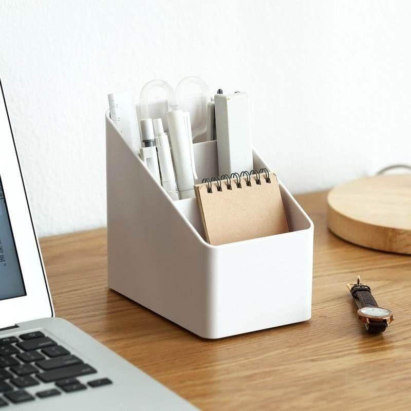 Caixa de Armazenamento de Mesa para Sala de Estar Plástico Escritório Cosméticos Caixa de Acabamento Controle Remoto Multifuncional Caixa de Armazenamento de Acabamento