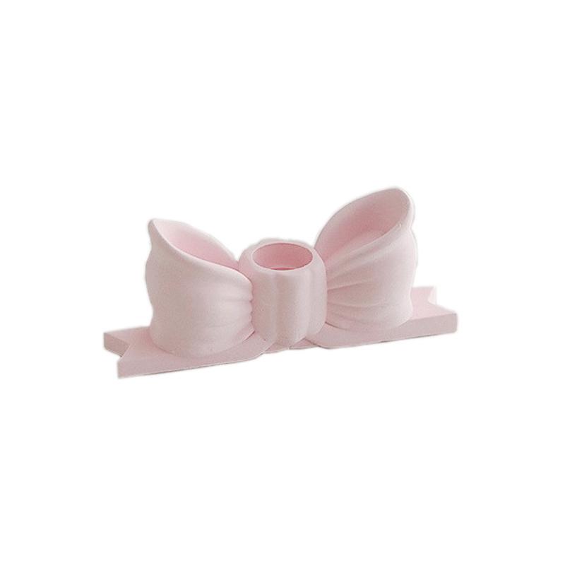 

Подсвечник в виде банта из гипса Ins Style, длинный подсвечник, подсвечник для свадьбы, дня рождения, вечеринки, украшения дома, реквизит розовый