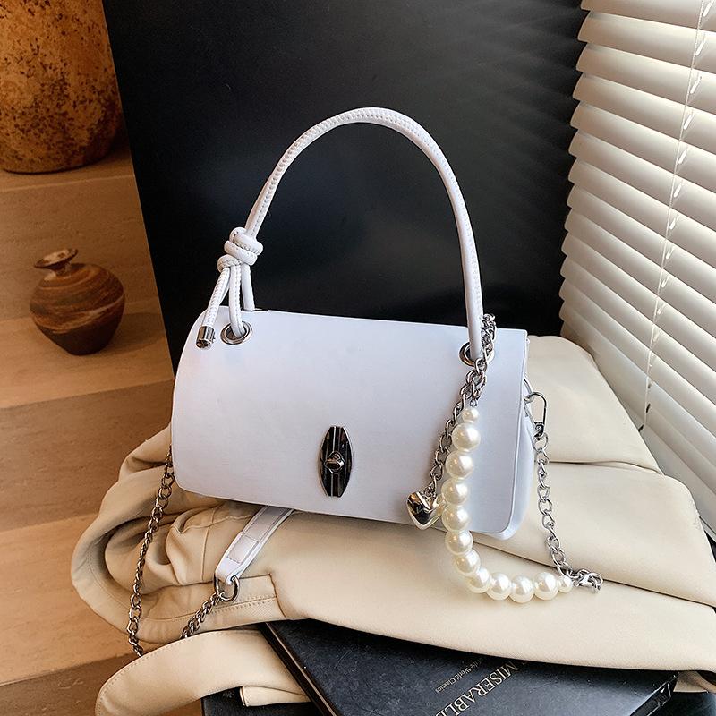 

Новая Модная Сумка Женская Повседневная Сумка-Мессенджер с Жемчужной Цепочкой синий