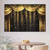 2D Plane 2D Banner 1 Piece of 2D Luxurious Golden Starry Night Sky Background Fabric Paired with Curtains