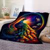 1pc New Global Feather Peacock Series Blanket; Ultra-Soft And Comfortable Nap Shawl Blanket; Suitable for Various Holiday Commemorative Gift